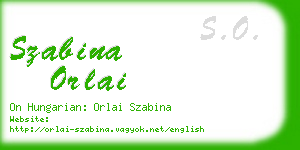 szabina orlai business card